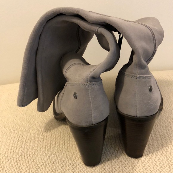 Calvin Klein suede gray leather high boots - Picture 4 of 8